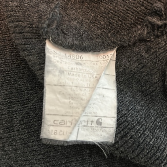 Vintage Carhartt winter hat made In the USA. Vintage Carhartt red logo OS - Picture 7 of 7